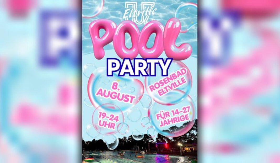 Poolparty im Rosenbad: Jugendveranstaltung am 8. August mit verändertem Badebetrieb